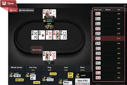 GG扑克牌桌功能：牌局历史记录（手牌时刻）展示